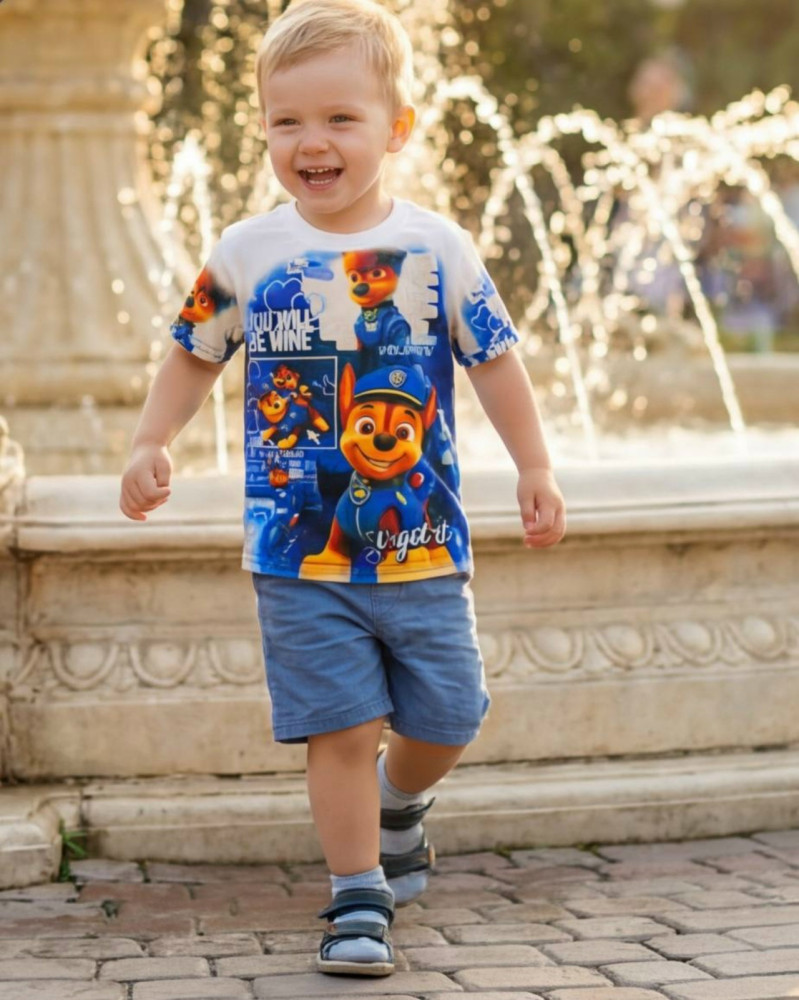 Купить Детская футболка синяя оптом Садовод Интернет-каталог Садовод интернет-каталог