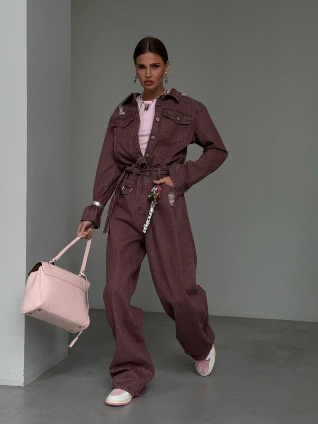 Купить Женский комбинезон коричневый оптом Садовод Интернет-каталог Садовод интернет-каталог