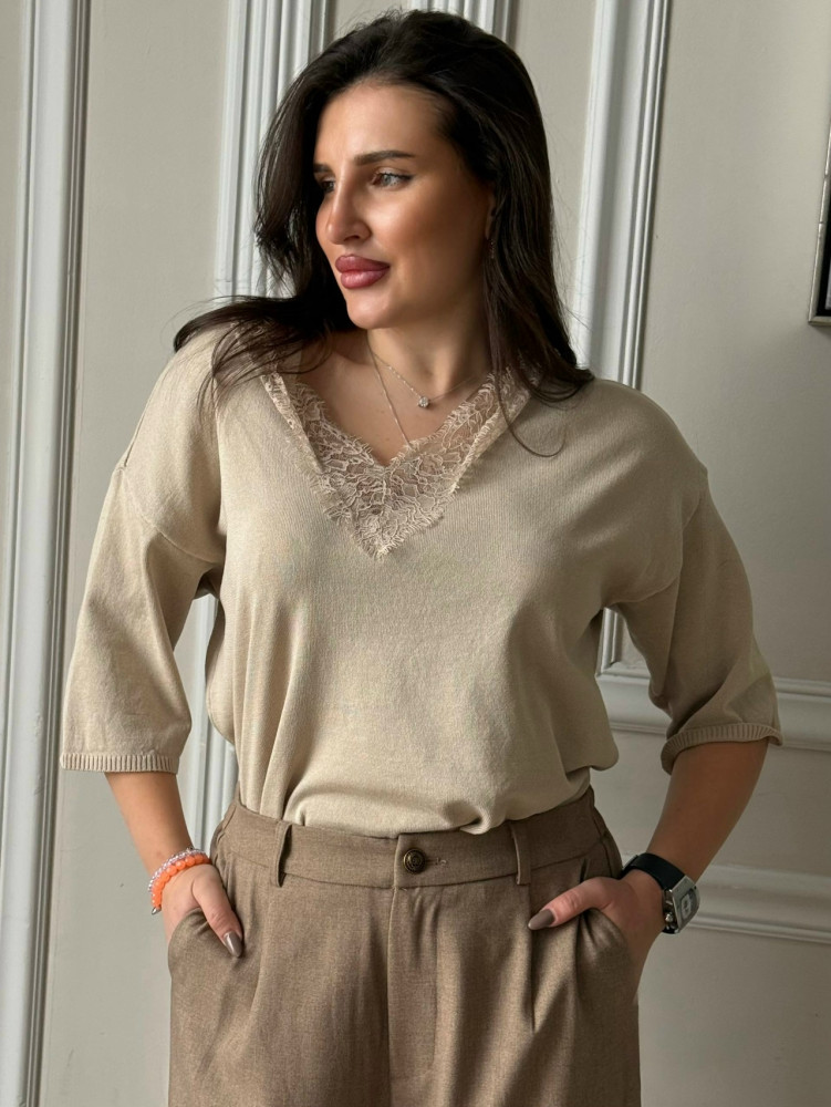 Купить Женская футболка бежевая оптом Садовод Интернет-каталог Садовод интернет-каталог