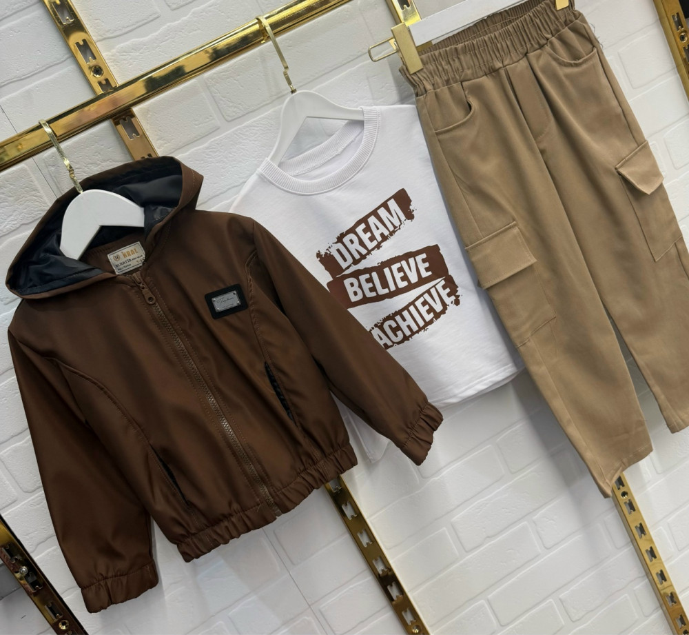 Купить Детский костюм коричневый оптом Садовод Интернет-каталог Садовод интернет-каталог