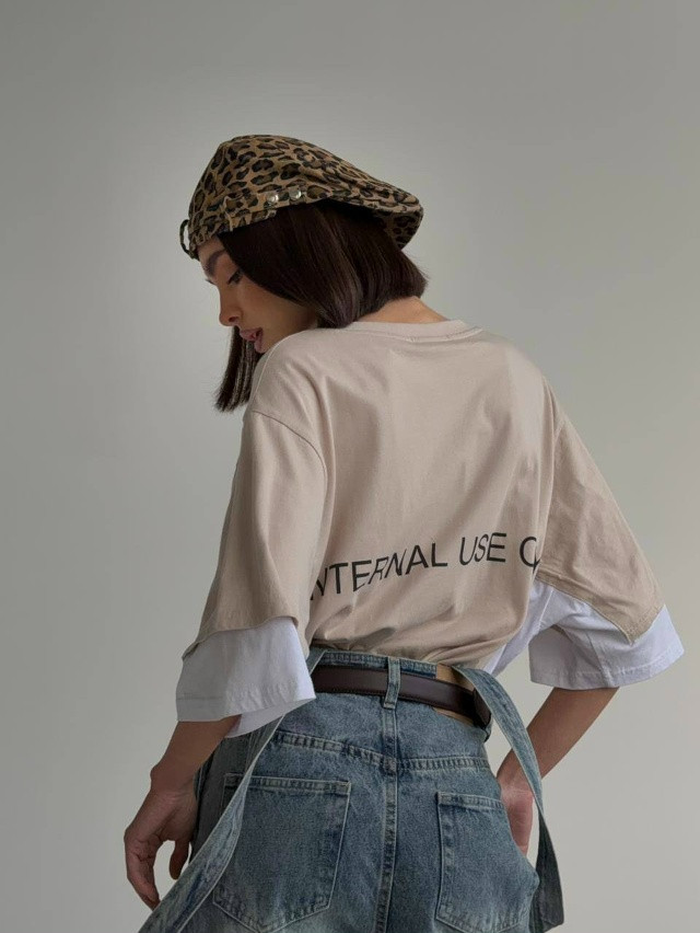 Купить Женская футболка бежевая оптом Садовод Интернет-каталог Садовод интернет-каталог