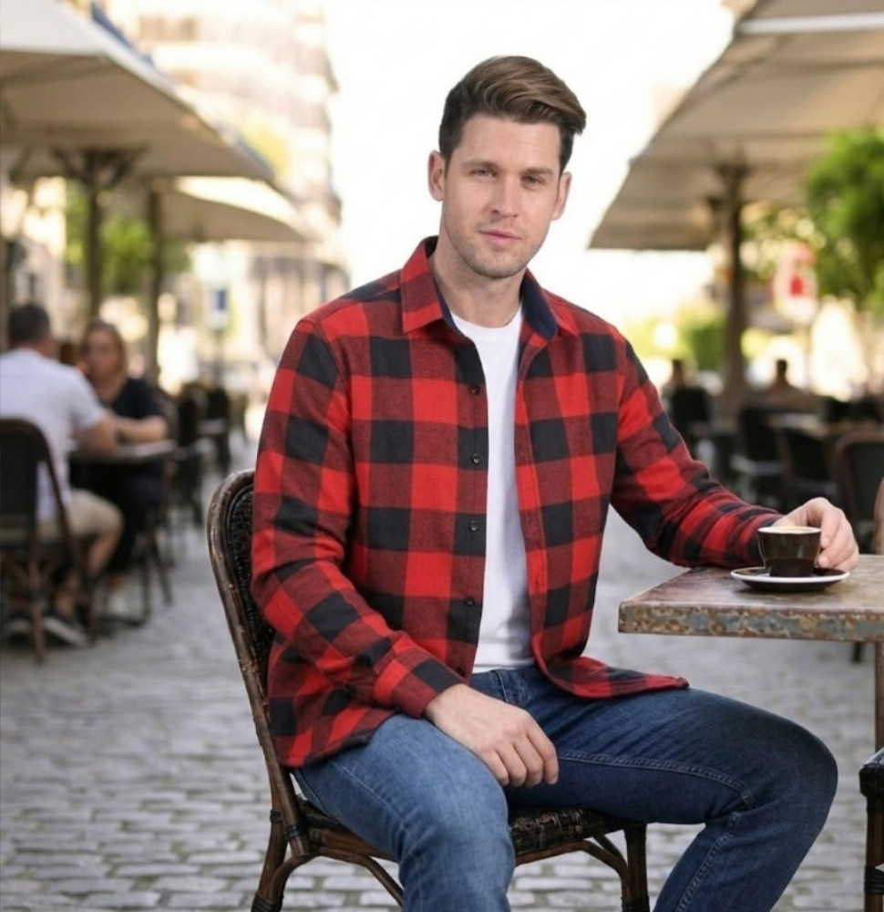 Купить Мужская рубашка красная оптом Садовод Интернет-каталог Садовод интернет-каталог