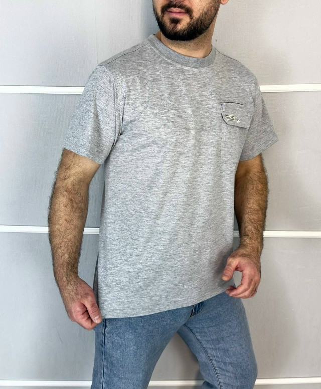 Купить Мужская футболка серая оптом Садовод Интернет-каталог Садовод интернет-каталог