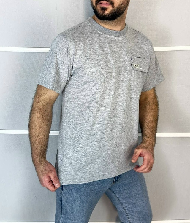 Купить Мужская футболка серая оптом Садовод Интернет-каталог Садовод интернет-каталог