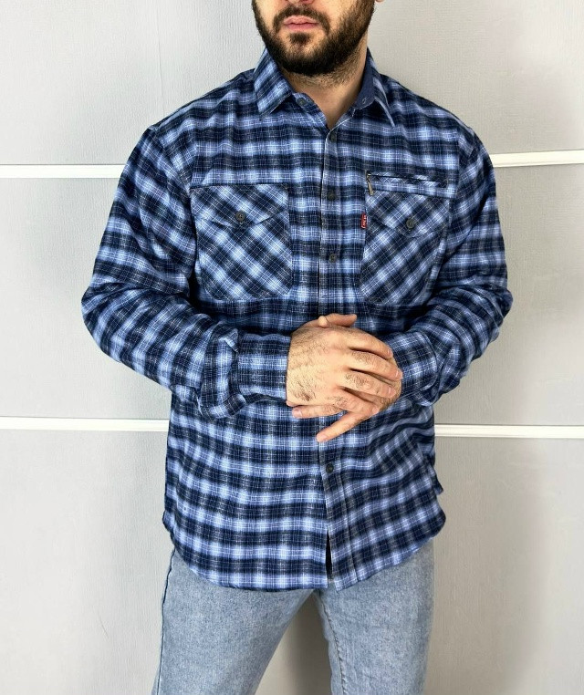 Купить Мужская рубашка синяя оптом Садовод Интернет-каталог Садовод интернет-каталог