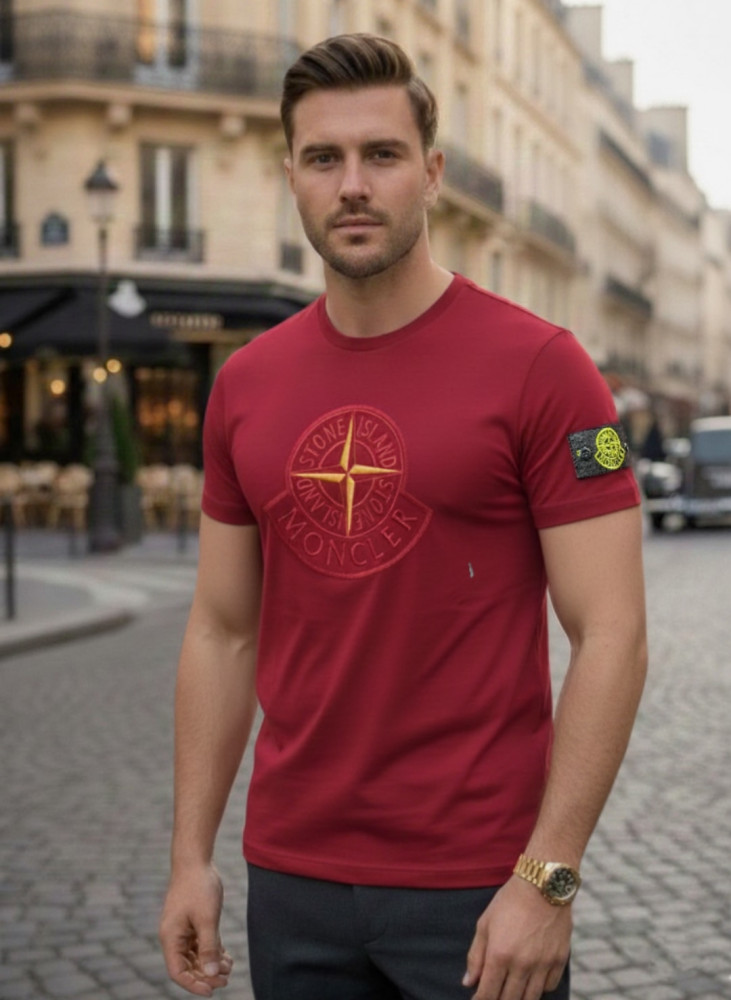 Купить Мужская футболка красная оптом Садовод Интернет-каталог Садовод интернет-каталог