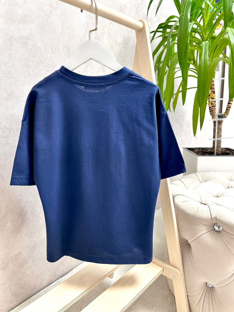 Купить Детская футболка синяя оптом Садовод Интернет-каталог Садовод интернет-каталог