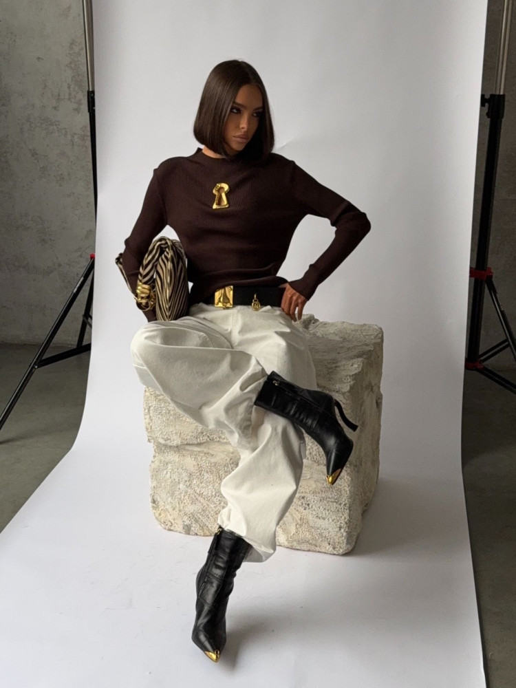 Купить Женская кофта коричневая оптом Садовод Интернет-каталог Садовод интернет-каталог