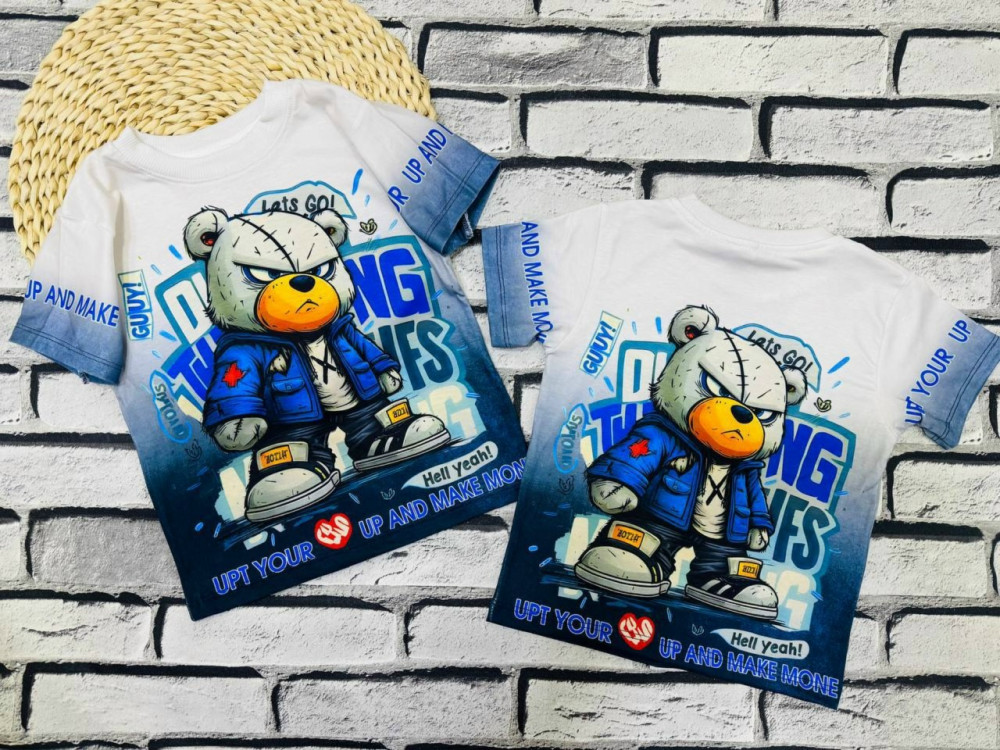 Купить Детская футболка синяя оптом Садовод Интернет-каталог Садовод интернет-каталог