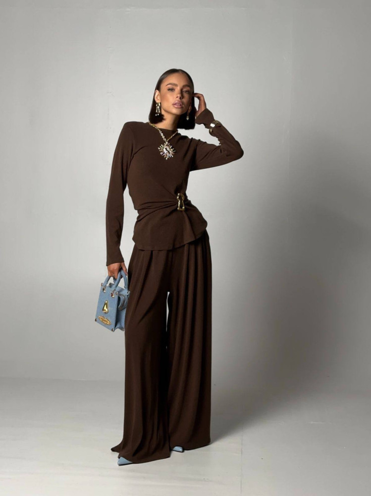 Купить Женский костюм коричневый оптом Садовод Интернет-каталог Садовод интернет-каталог