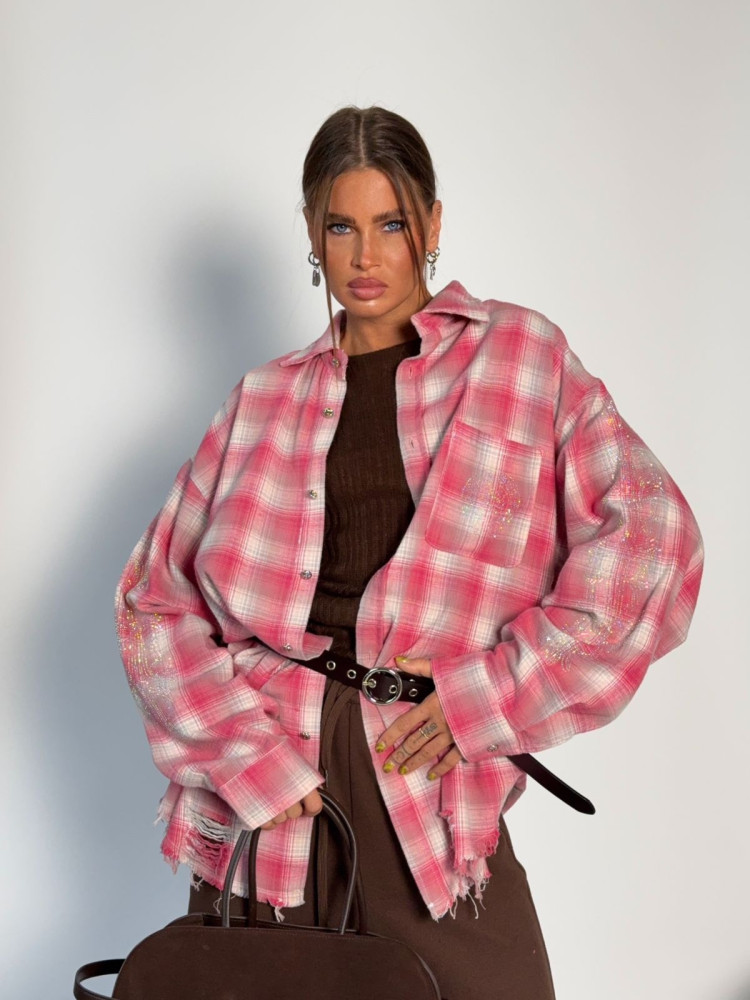 Купить Женская рубашка розовая оптом Садовод Интернет-каталог Садовод интернет-каталог